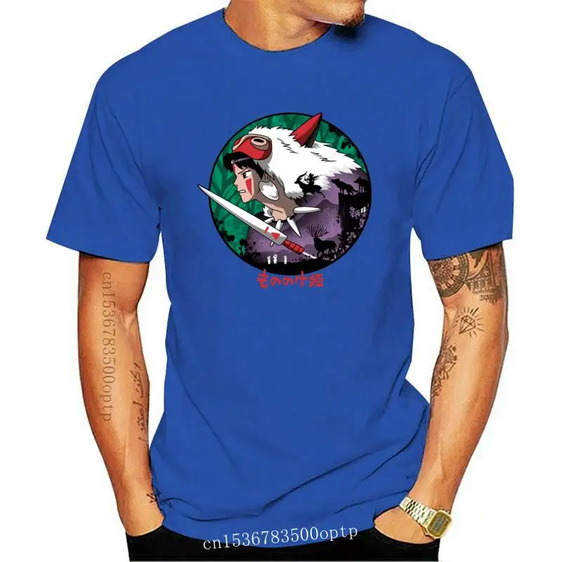 

New Princess Mononoke Tshirt Japanese Anime Movie Tees For Men Kodama Forest Spirit Tees Short Sleeve T Shirt