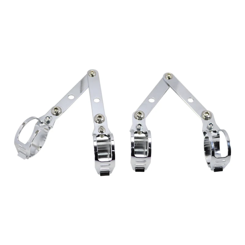 

41mm-51mm Headlight Mount Bracket Fork Turn Light Clamp Universal Motorcycle Black Chrome