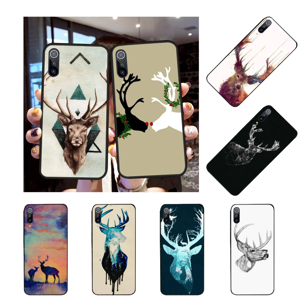NBDRUICAI минималистский животный накладка олень черный мягкий чехол для телефона