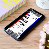 for iphone pulkovo boarding pass flight ticket print soft matt apple iphone case 6 7 8 11 12 plus pro x xr xs max se