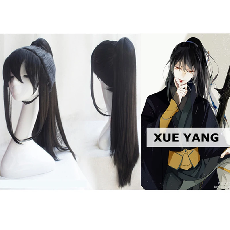 Eraspooky Mo Dao Zu Shi косплей парик Wei wuxian молодой гроссмейстер демонического культивирования костюм для мужчин Jin Ling Lan Wangji повязка на голову - Цвет: Xue Yang