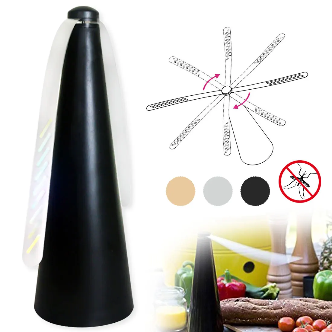 

Отпугиватель мух Fan для наружной кухни отпугиватель мух Fan Food Protector Fly Destroyer, защищает от насекомых, вредителей еды