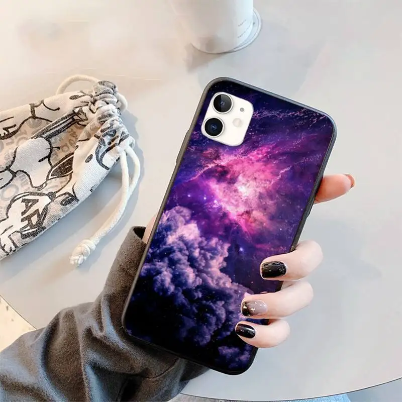 

Interstellar Purple Space Star Phone Case for iPhone 11 12 pro XS MAX 8 7 6 6S Plus X 5S SE 2020 XR mini