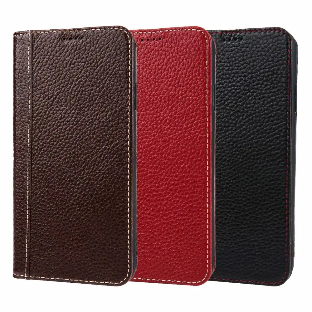 luxurious 100% Genuine leather Flip cover Phone Case For iPhone 11 Pro MAX  Wallet Back Cove For iPhone X XR XS 8 7 6 6S Plus