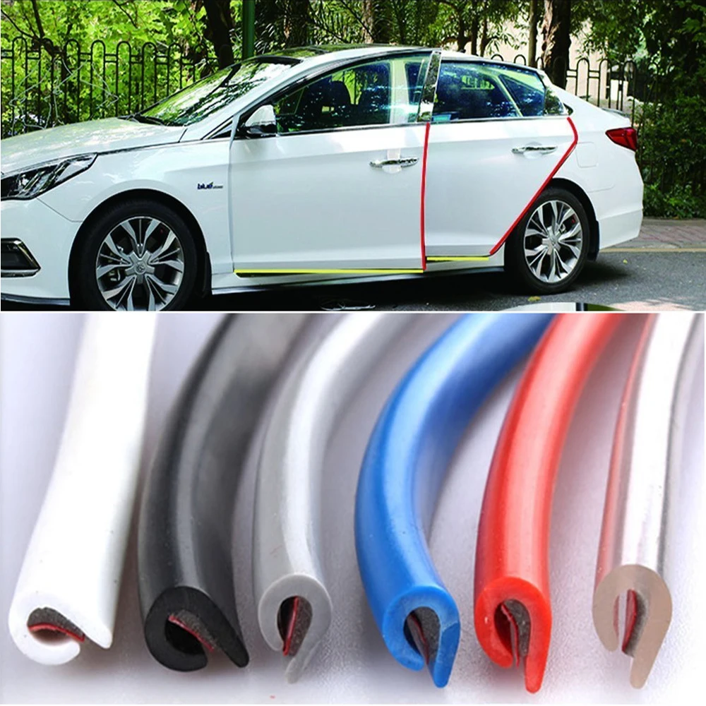 

2M/4M/8M Universal Car Door Edge Rubber Scratch Protector Moulding Strip Protection Strips Sealing Anti-rub DIY Car-styling