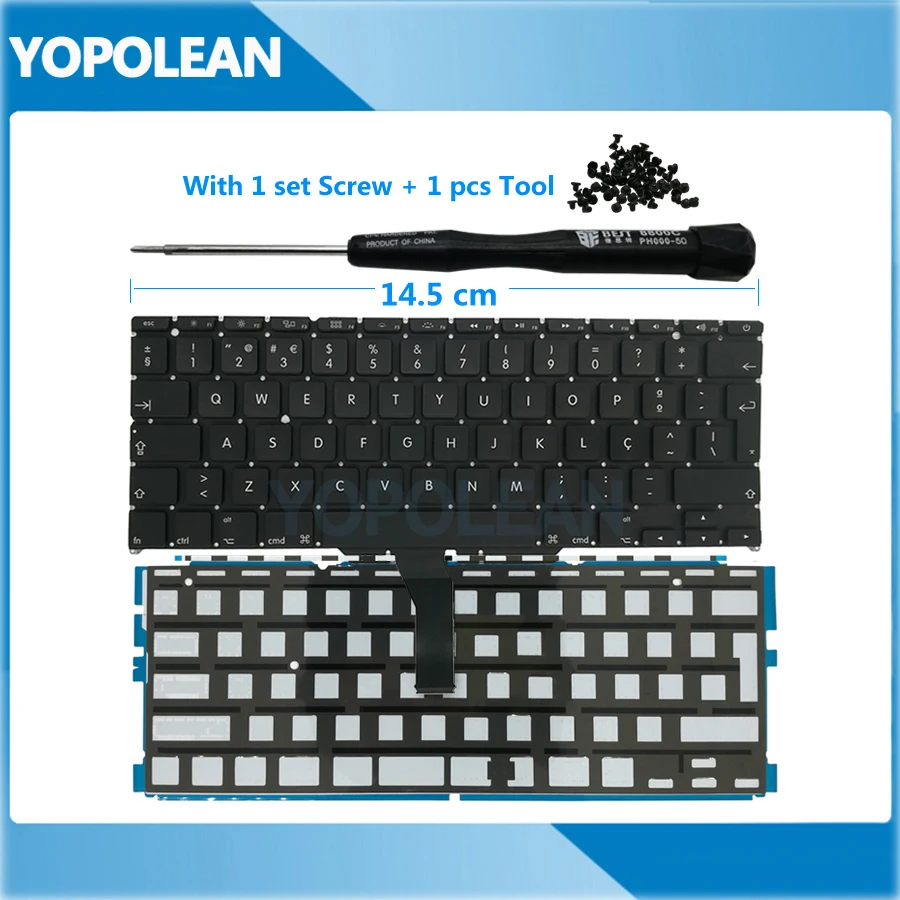 Новая португальская клавиатура + Подсветка для Macbook Air 11 дюймов A1465 A1370 2011-2015 лет |