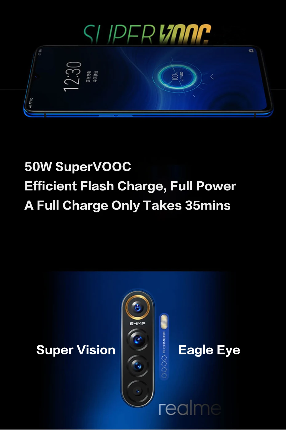 Realme X2 Pro X 2 6 Гб 64 Гб Snapdragon 855 Plus флагманский мобильный телефон 6,5 дюймов 64MP Quad камера OPPO мобильный телефон NFC 50 Вт Зарядное устройство