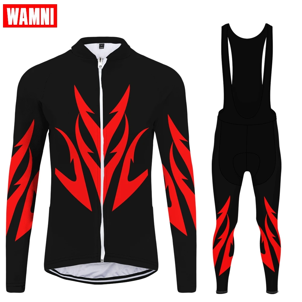 Комплект женской велосипедной одежды WAMNI комплект из Джерси с длинным рукавом