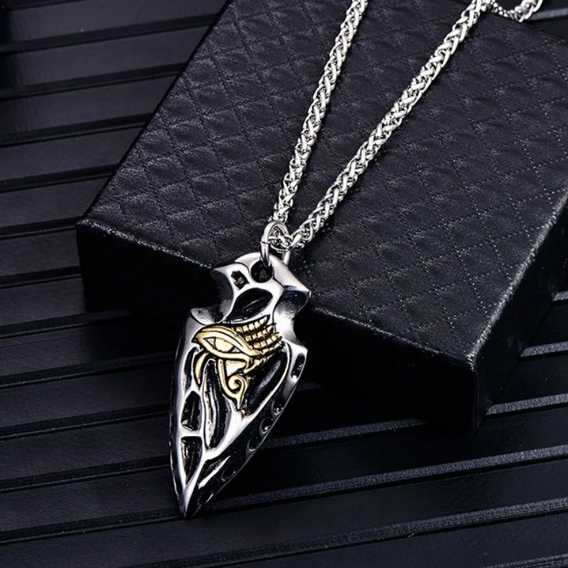 Trendy Fashion Creative Eyes Retro Pendant Necklace Gothic Punk Men's Clothing Motorcycle Accessories Hip Hop Jewelry Gifts | Украшения
