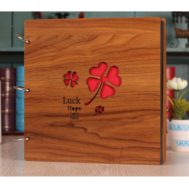 Модный 16 дюймовый Деревянный чехол сделай сам Фотоальбом детский рост память