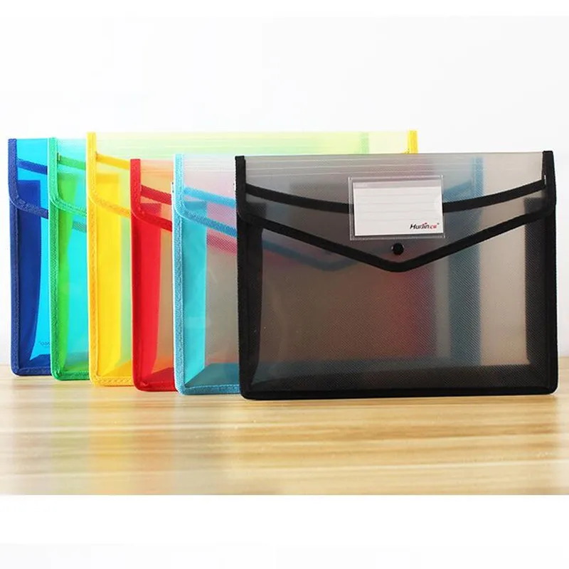 

1PC A4 File Bag Transparent Creative Test Paper Bag Waterproof Data Folder with Business Card Three-dimensional File Organizer