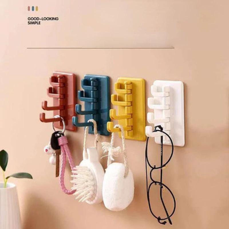 

3pcs Buy One Get Three Multifunctional Cheap Creative Organ Kitchen Wall Hanging Coat Hook Bathroom Seamless Adhesive Coat Hook