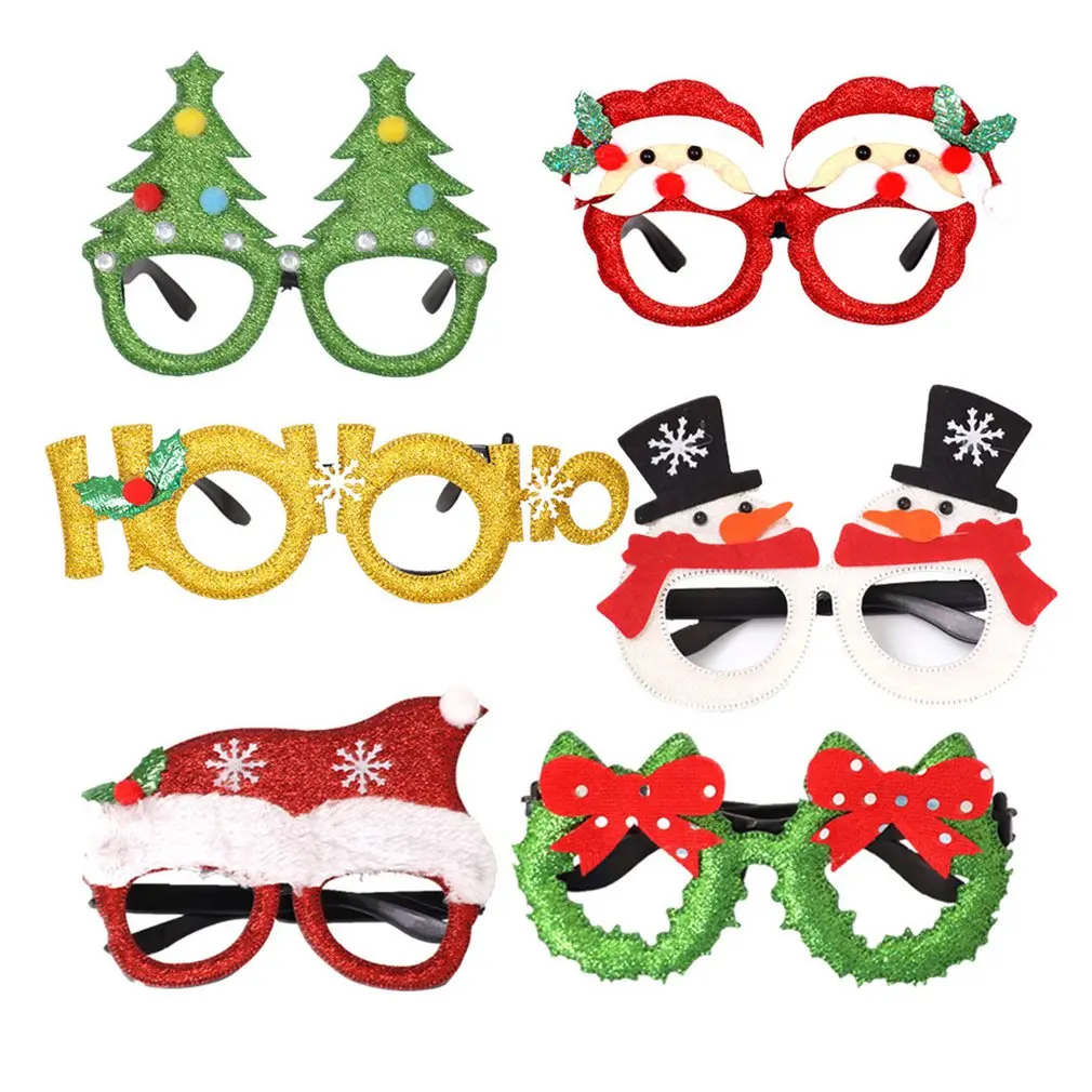 

Хит продаж 2021, новейшие Рождественские декоративные очки в стиле Санты, портативные очки, Рождественское украшение, хороший внешний вид, то...