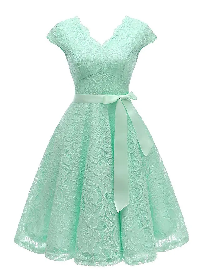 

Elegant Slim Lace Party Dress Women Summer Casual Short Sleeve Vintage A-line Midi Office Dresses Robe Femme Plus Size S~2XL