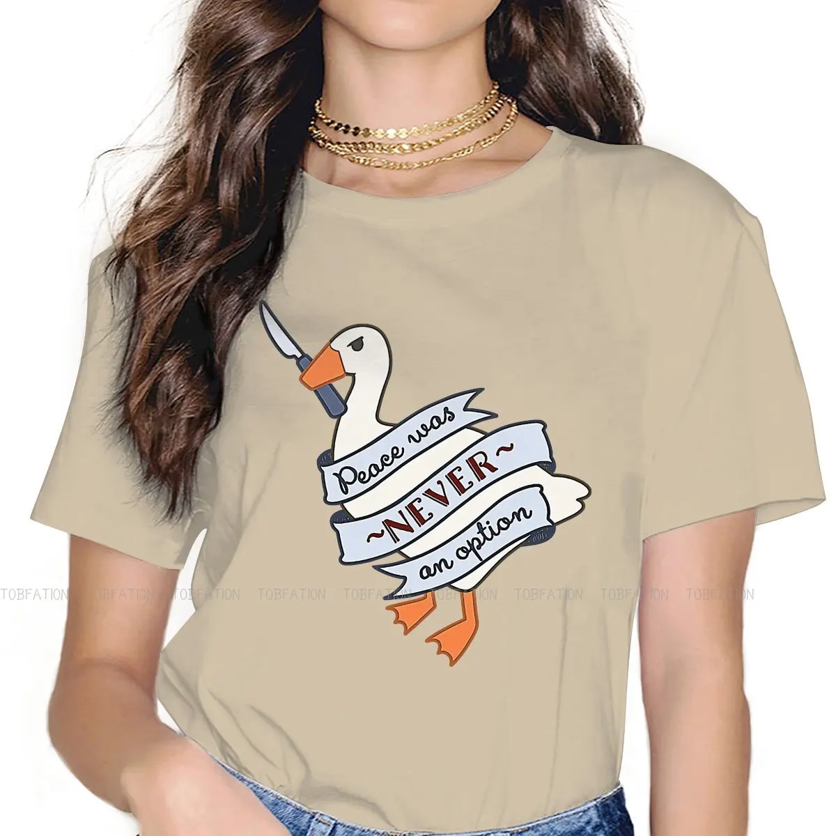 

Peace Style TShirt for Girl Untitled Goose Game Funny Game 4XL New Design Graphic T Shirt Stuff Ofertas
