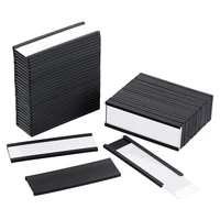 50pcs magnetic label holders with magnetic data card holders with clear plastic protectors for metal shelf 1 x 3 inch