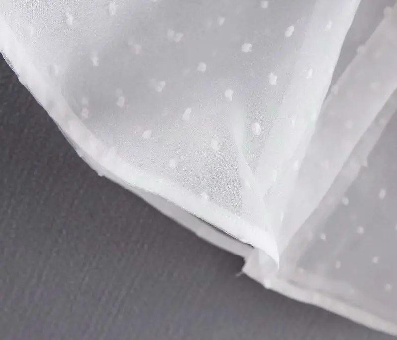 Женская элегантная белая блузка с отложным воротником прозрачные длинные