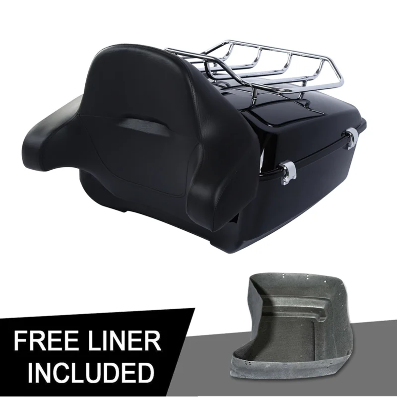 

Motorcycle King Pack Trunk Backrest + Luggage Rack For Harley Tour Pak Touring Road King Street Electra Glide 2014-2020 2019