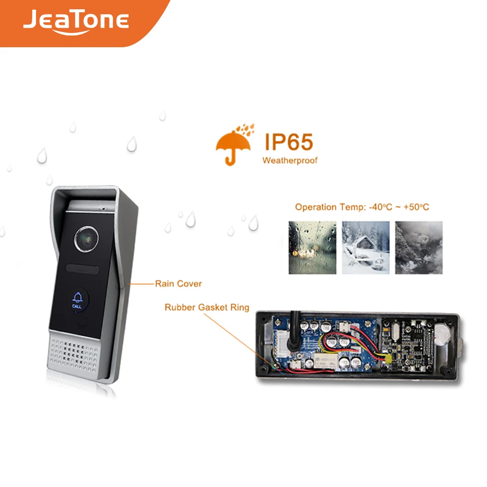 JeaTone Smart Wi Fi Tuya 7 ''домашняя видео домофон с голосовым оповещением/датчиком