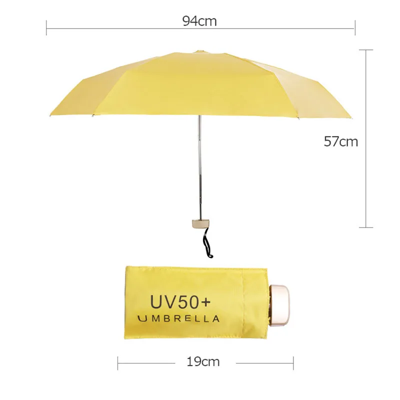 

Ultra-light Anti UV Mini Umbrella Folding Parasol Sunny Small Pocket Umbrellas Rain Women Gift Sun protection Paraguas