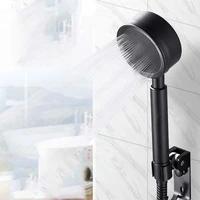 black shower head stainless steel fall resistant handheld wall mounted high pressure for bathroom water saving rainfall shower