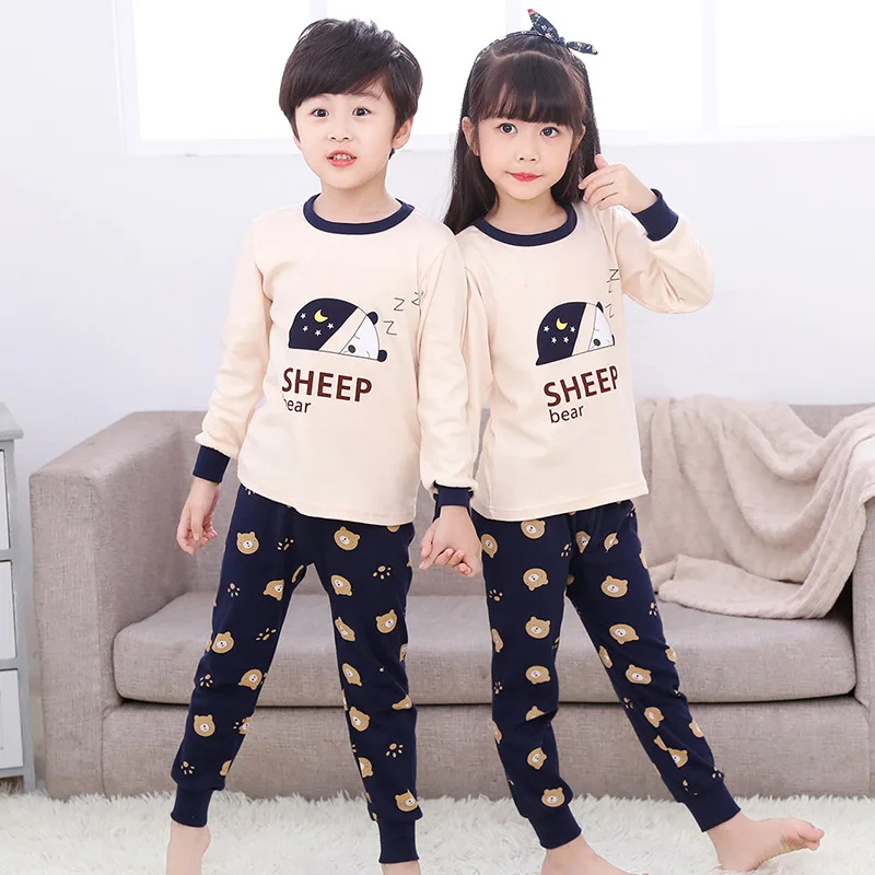 Прямая поставка с фабрики детская одежда детское нижнее белье костюм из хлопка на весну и осень осенняя для