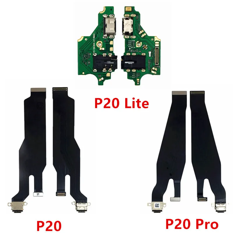 

Зарядная плата с USB-портом, разъем для подключения док-станции с микрофоном, гибкий кабель для микрофона, запасные части для Huawei P20 Lite P20 Pro