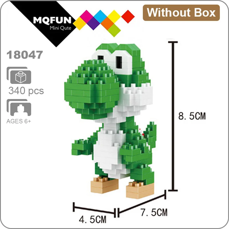 18047 Without Box Balody Magic Blocks аниме мультфильм игры Йоши Супер Марио Wario мини блоки микро DIY строительные игрушки Фигурки подарки для детей - Цвет: 18047 Without Box