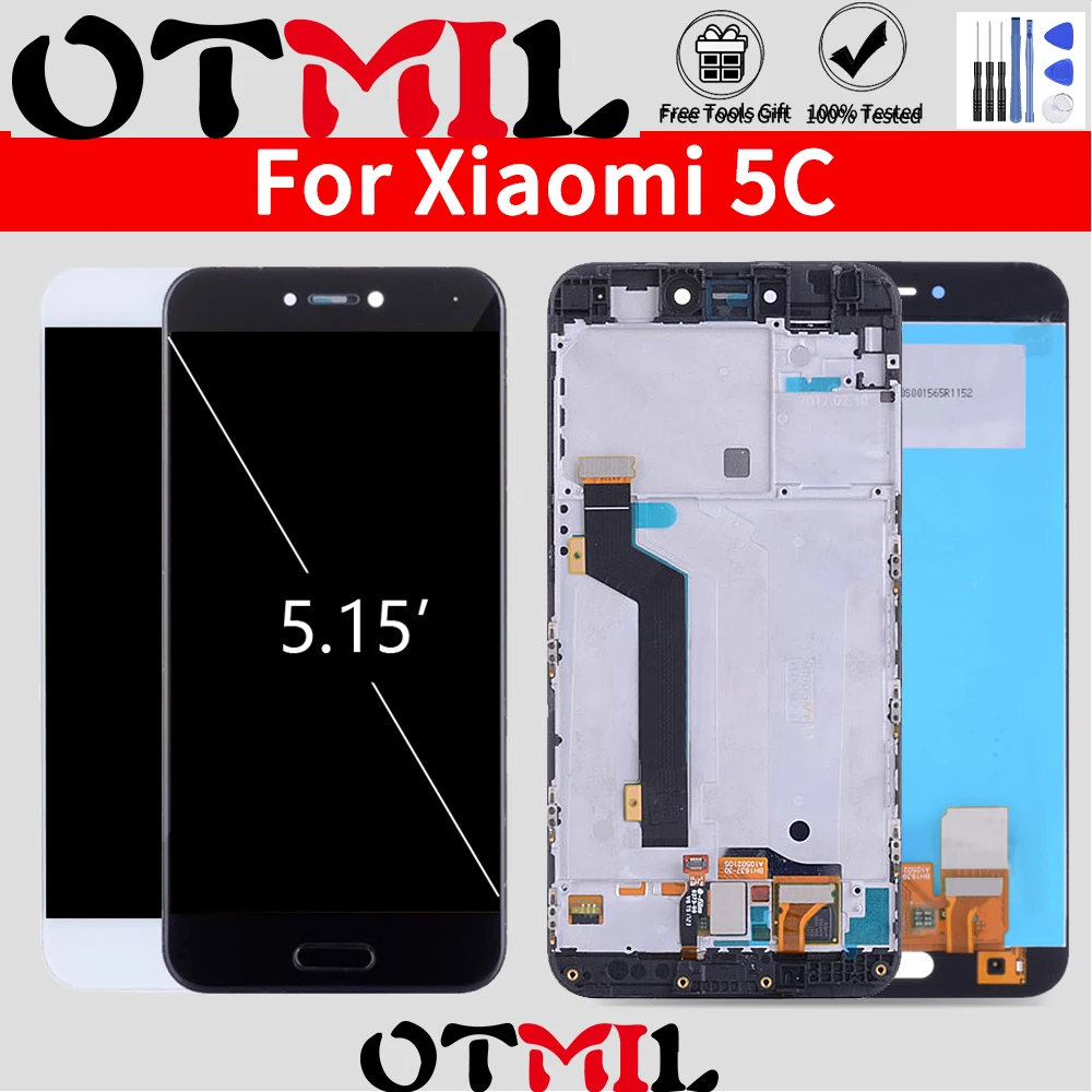 Оригинальный IPS экран obml 5 15 дюйма для Xiaomi MI 5c Mi5c M5c ЖК дисплей сенсорный в сборе с