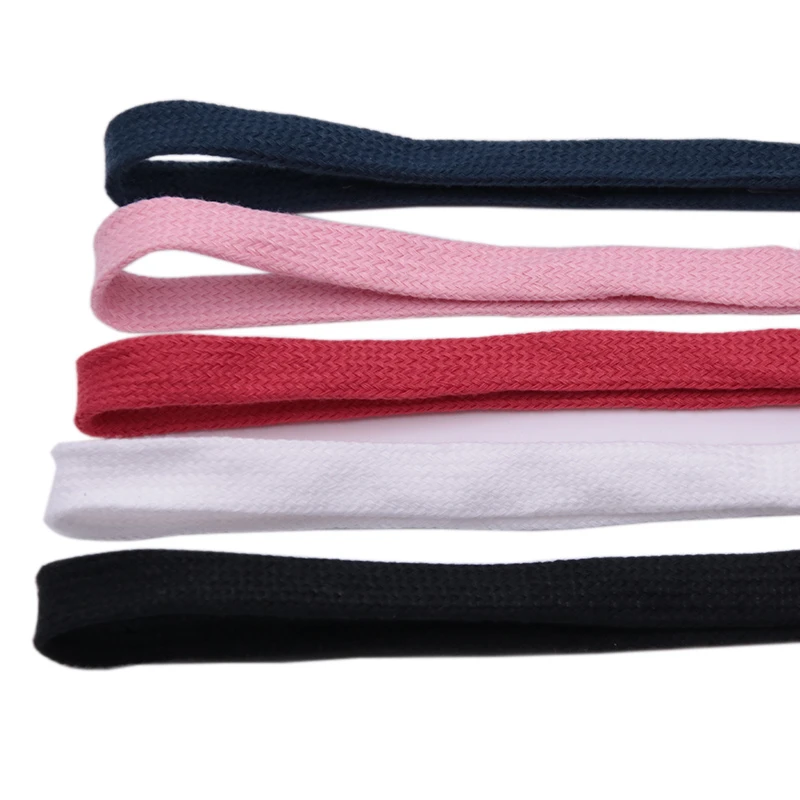 Coolstring 1.27CM Wide Lacet For Canvas Boot Red Pink Navy Black White Double-Layer Polyester Lace 10 Pairs/lot Affordable Sale