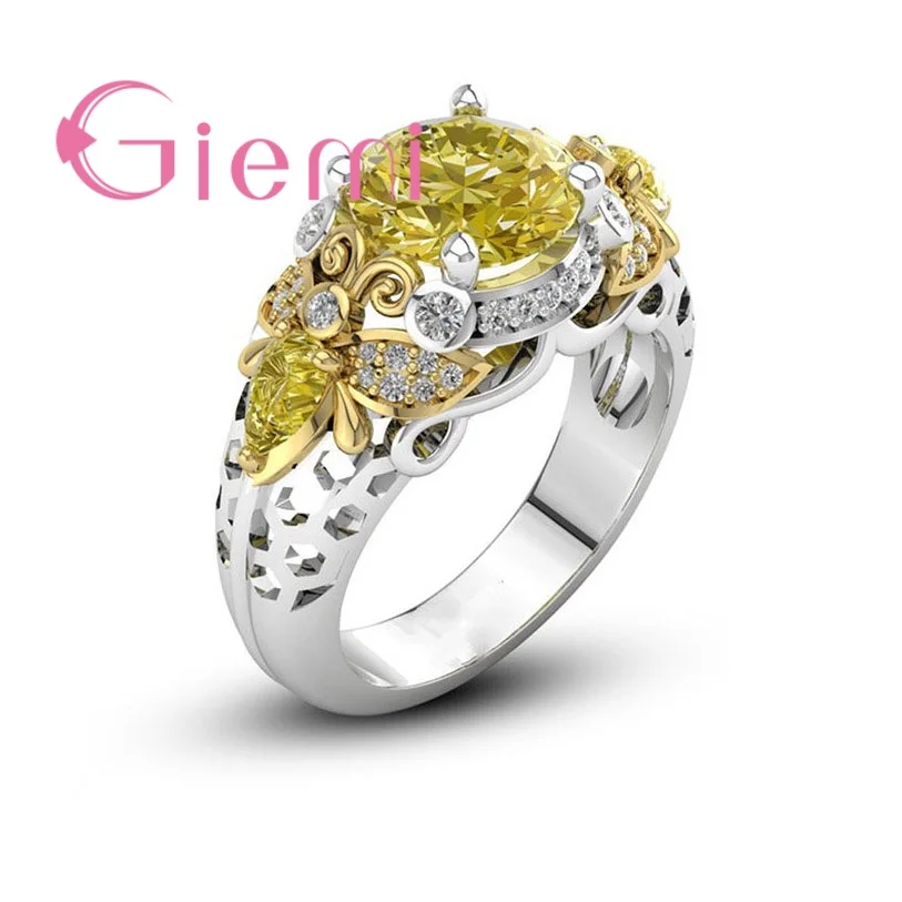 Женское кольцо из серебра 925 пробы с фианитом|Кольца| |