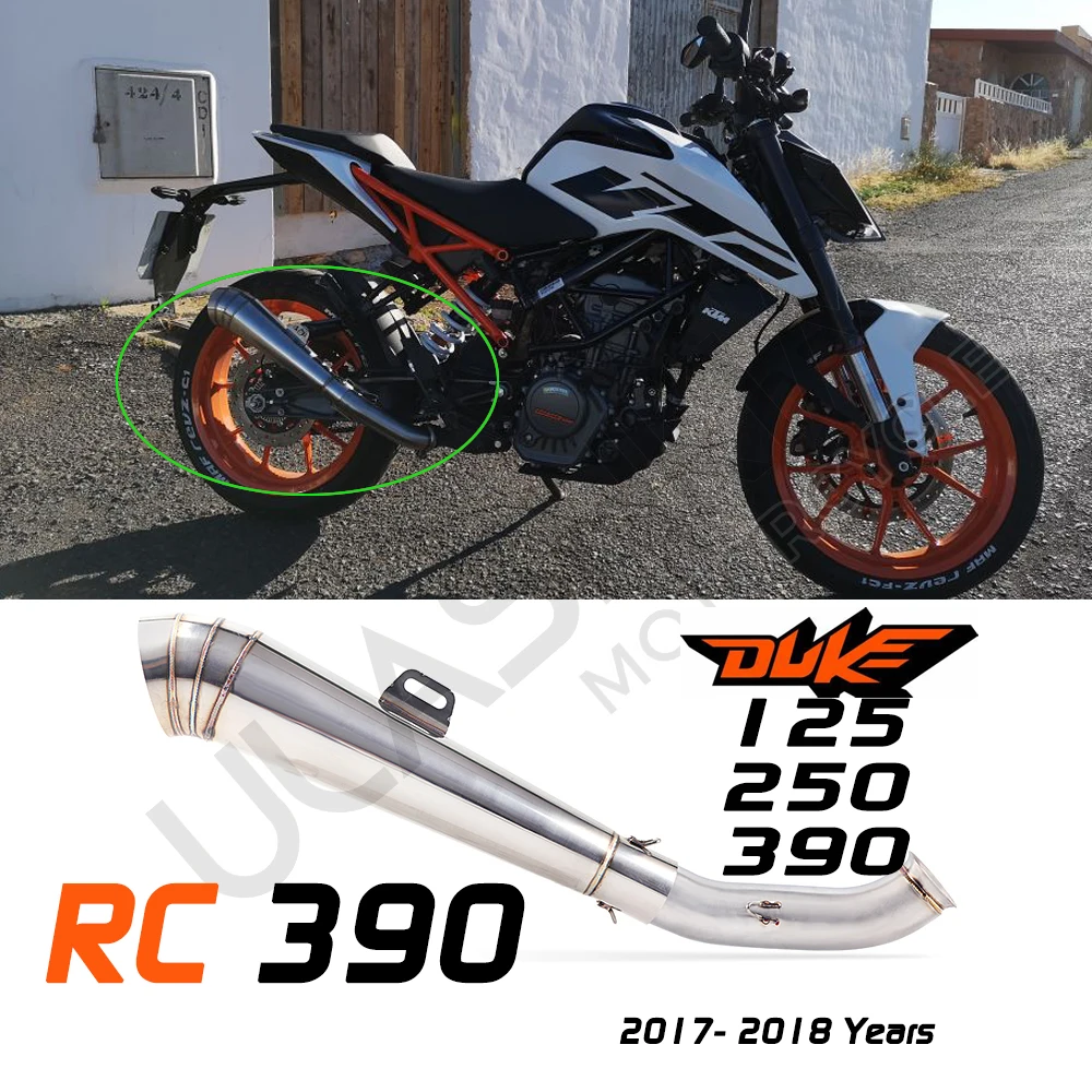 Глушитель выхлопной трубы для мотоцикла средний глушитель DUKE 390 250 125 RC RC390 2016 2017