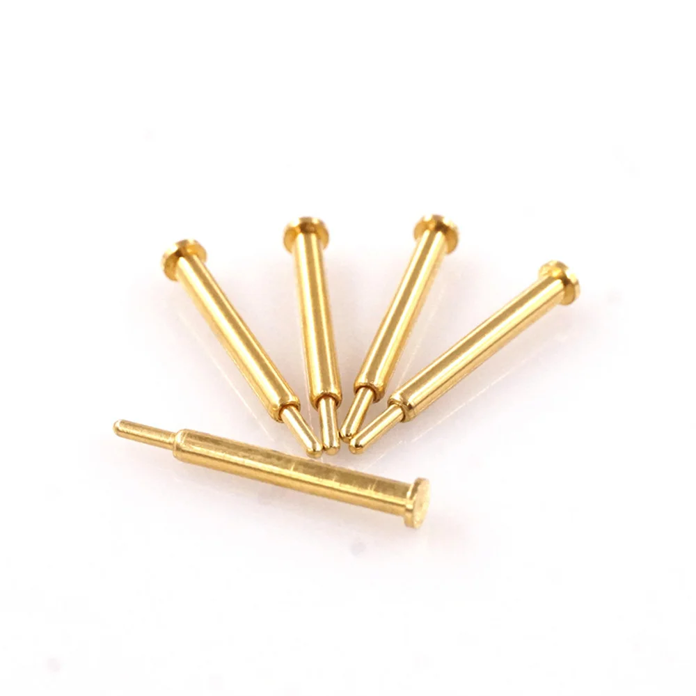 10pcs 2.0 x 16.5mm Spring loaded pogo pin connector Diameter 2.0mm Height 16.50 brass material force 75g gold 1u plating | Обустройство