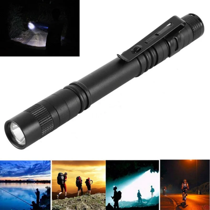 

Pen Light Mini Portable LED Flashlight long handle pocket mini waterproof home outdoor strong light flashlight for Camping