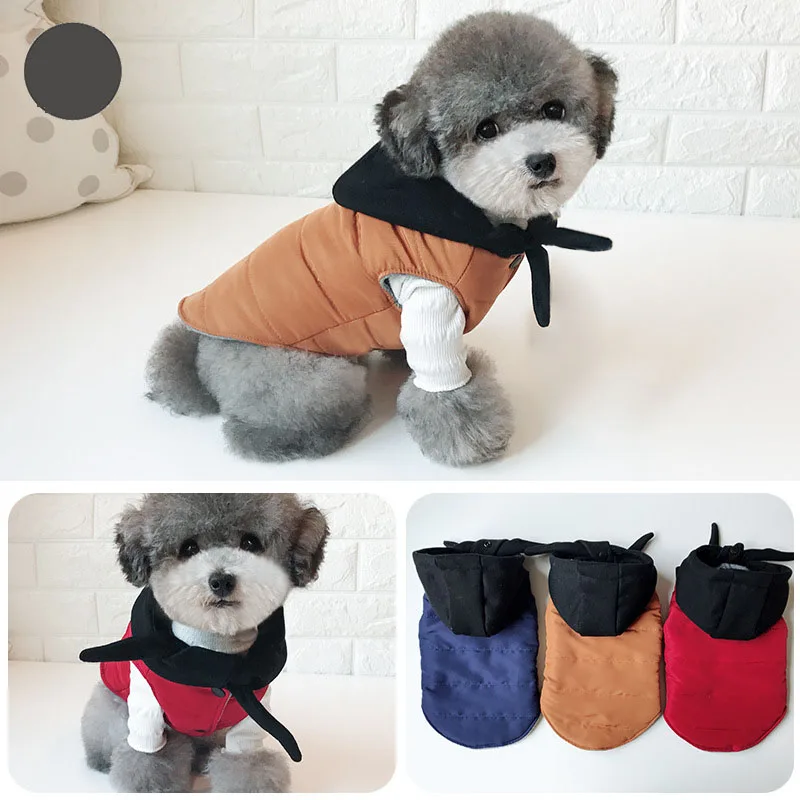 Зимняя бархатная одежда для маленьких собак пальто щенка красный синий желтый