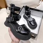 Новинка, женская готическая лолита, милые туфли мэри джейн на высоком каблуке, женская обувь на платформе и высоком каблуке