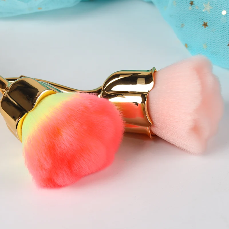 

1pc Rose Flower Shape Blush Foundation Powder Make Up Brushes Women Cosmetics Nail Art Brush Soft Clean Dust Powder Tools