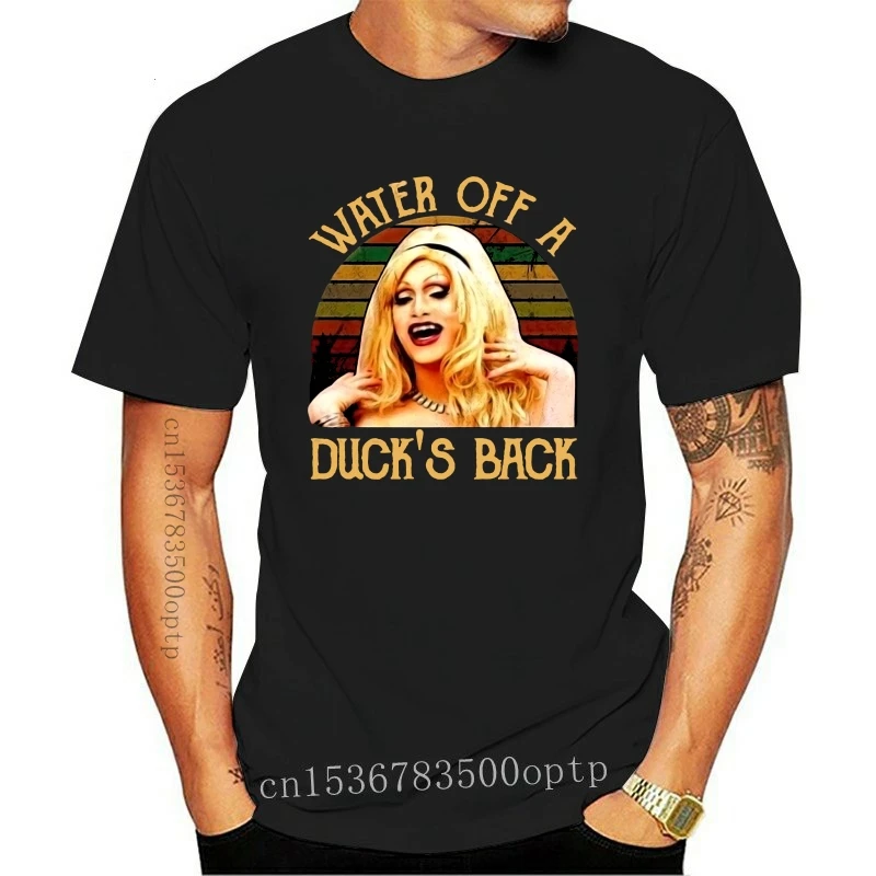 Винтажная Черная Мужская футболка Jinkx Monsoon Water Off A Duck's Back в стиле ретро|Мужские