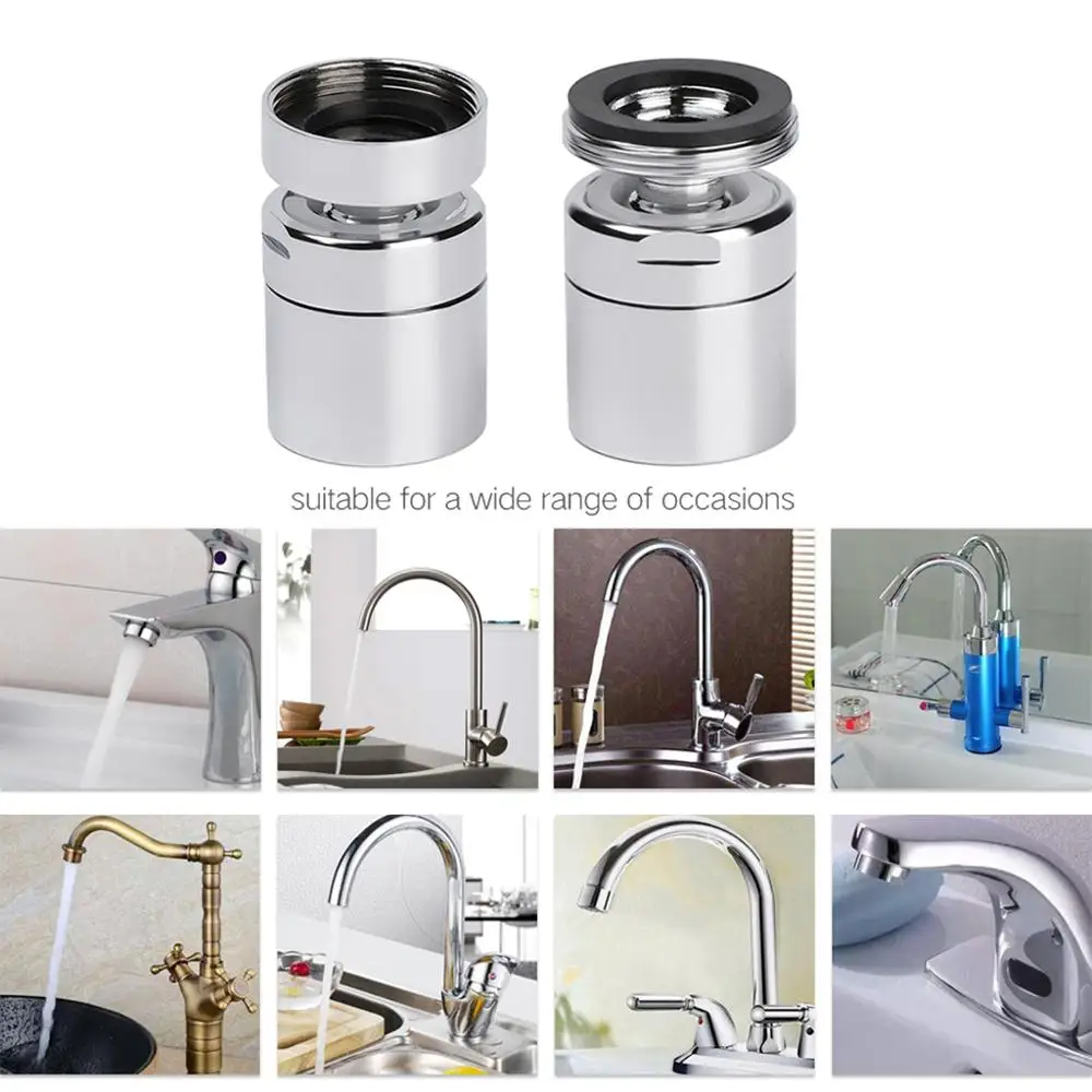 

Swivel Faucet Aerator Bubbler 360 Rotatable Faucet Filter Sprayer Head Anti-Splash Water Tap Booster for Kitchen Bathroom Sink
