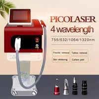 2021 best nd yag laser pico laser 1064 532 755 1320 nm picosecond laser professional portable tattoo removal machine