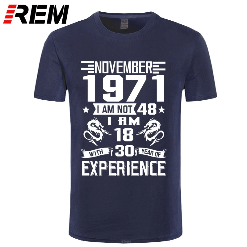 REM ноябрь 1971 года Мужская футболка с коротким рукавом принтом Повседневная мода