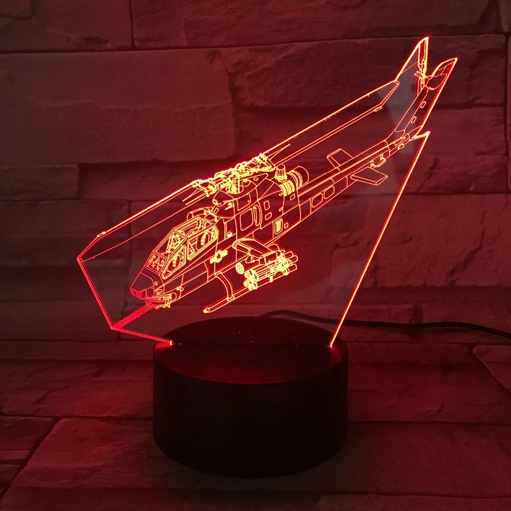 VCity Вертолет серии 3D USB настольная лампа светильник Воздушный самолет Ночник подарок для детей мальчиков домашний Декор Спальни атмосферное освещение