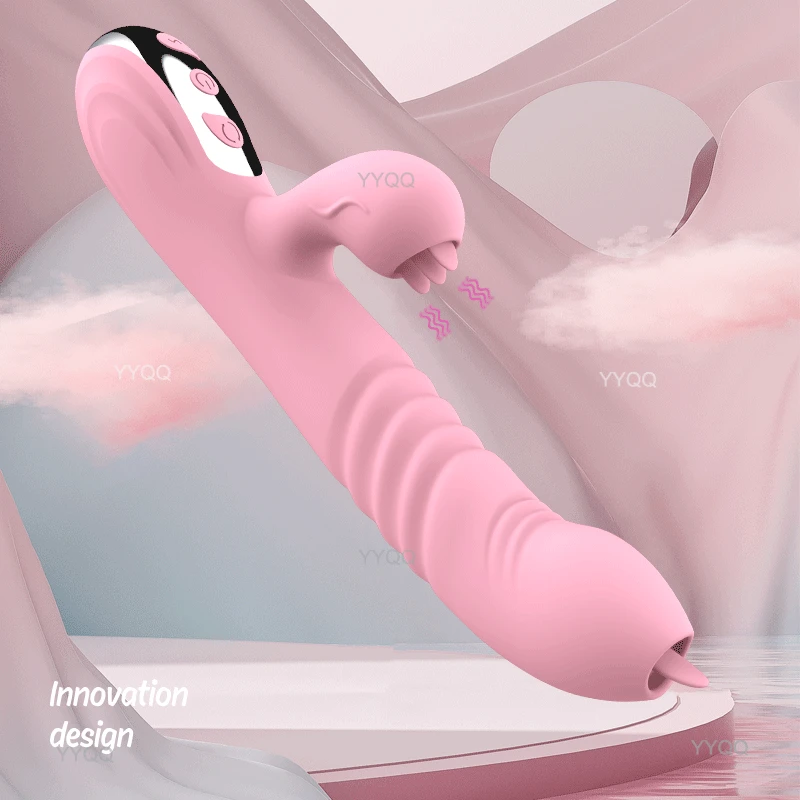 Женская секс-игрушка вибратор лижущий язык Стимуляция клитора точки G двойной