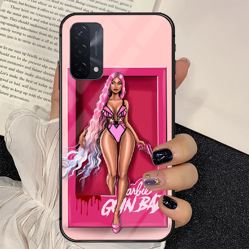 

Nicki Minaj Singer Phone Tempered Glass Case Cover For oppo realme find a x c xt gt 2 53 3 6 7 50 11 Pro lite 5g Coque