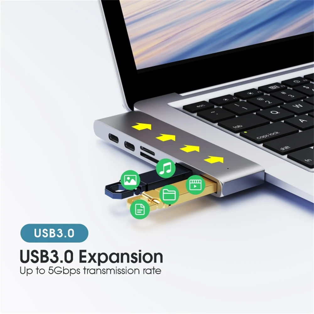 Vothoon USB C концентратор до нескольких USB3.0 HDMI usb хаб для MacBook Pro Air Mouse разветвитель 7