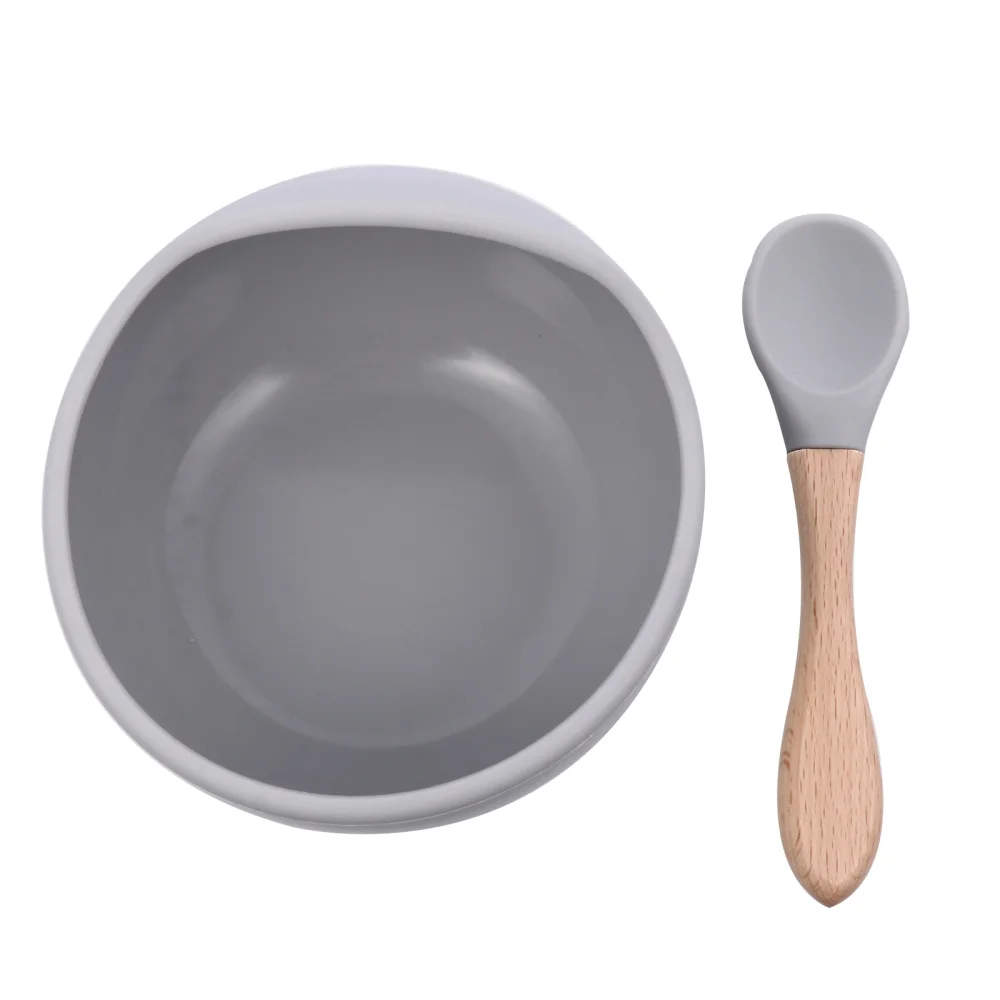 

1 Set Baby Suction Bowl with Spoon Silicone Suction Bowl Baby Food Container