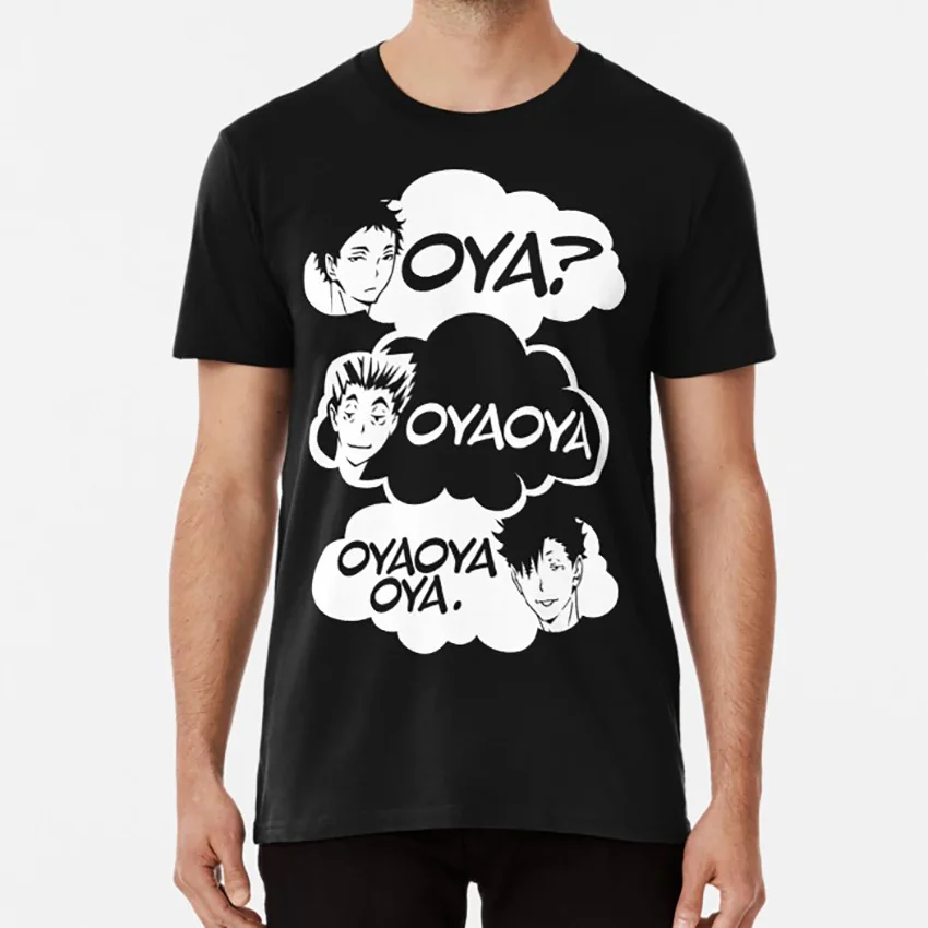 Oya? Oya! Футболка haikyuu anime bokuto kuroo nekoma fukurodani oya akashi футболки одежда|Мужские футболки| |