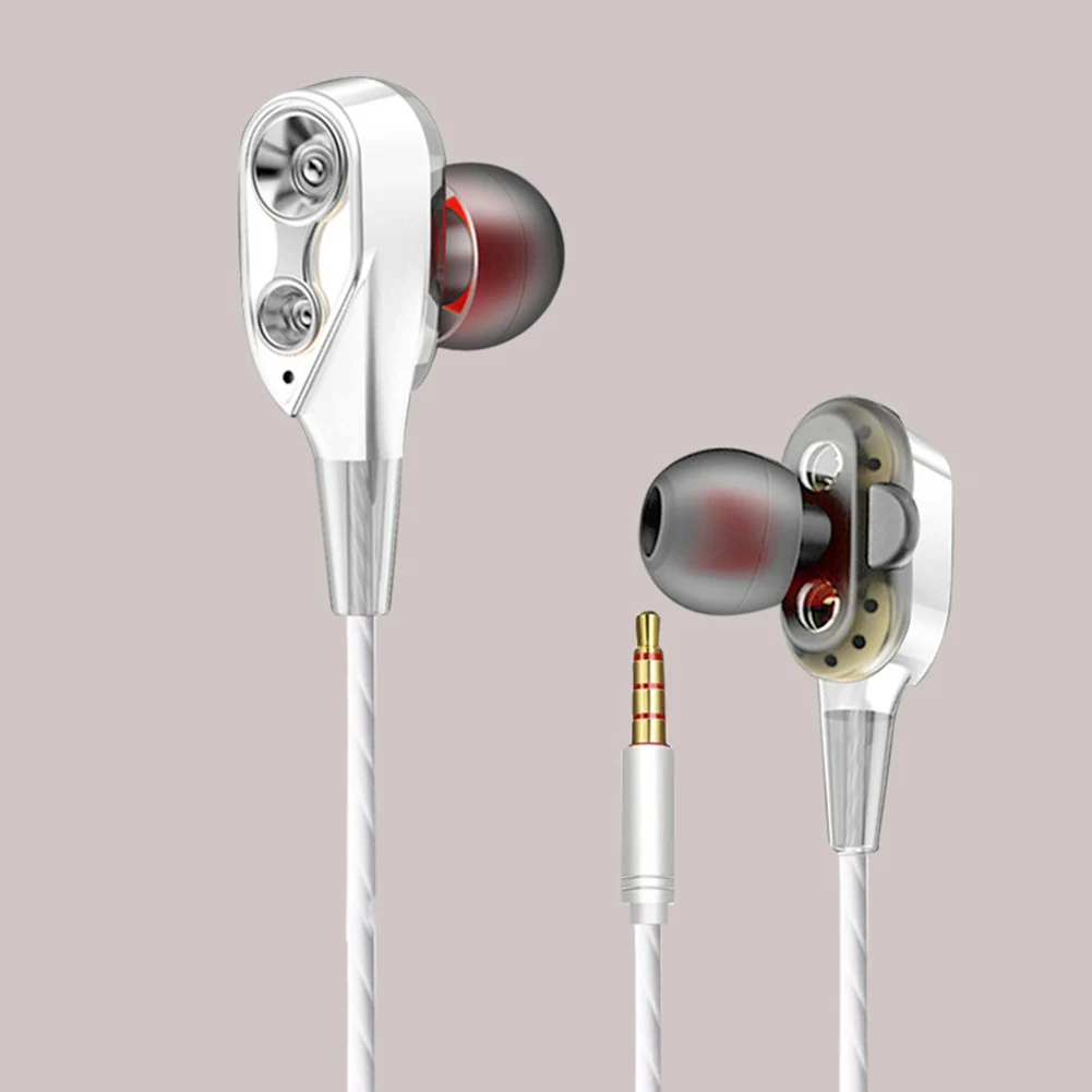 Наушники с двойной подвижной катушкой 3 5 мм проводные Hi-Fi наушники-вкладыши