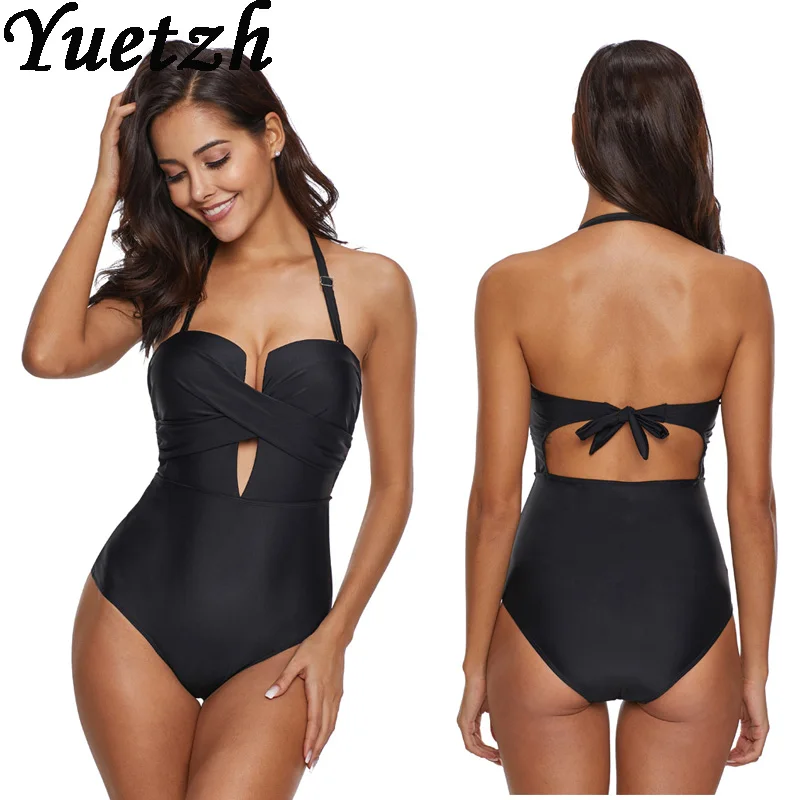 Новый женский слитный купальник размера плюс купальный костюм большого пляжный