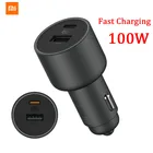 Автомобильное зарядное устройство Xiaomi 36 Вт, 100 Вт, быстрая зарядка 1A1C USB-C 100 Вт, максимальная быстрая зарядка, два порта вывода для iPhone, Samsung, Huawei, Xiaomi